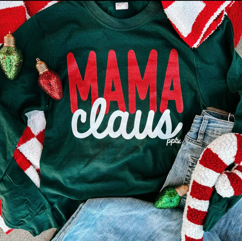 2054 - Mama Claus - Long Sleeve Tee