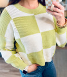 Check Mate - Spring Colorblock Sweater