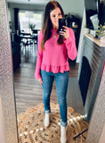 Little Lady - Pink Peplum