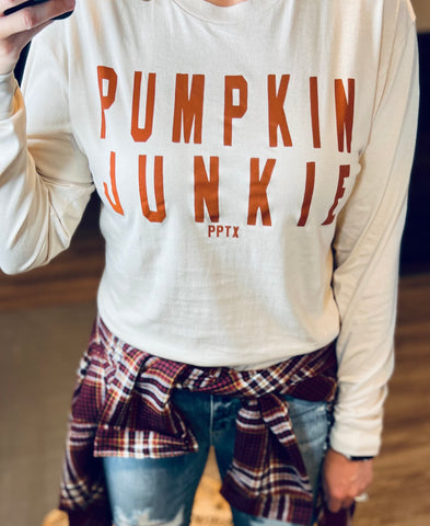Pumpkin Junkie - Long Sleeve Tee